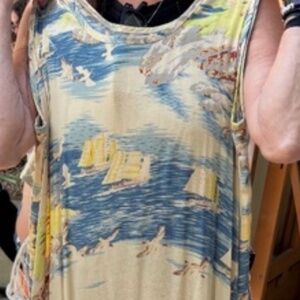 Citron Hawaiian print maxi dress